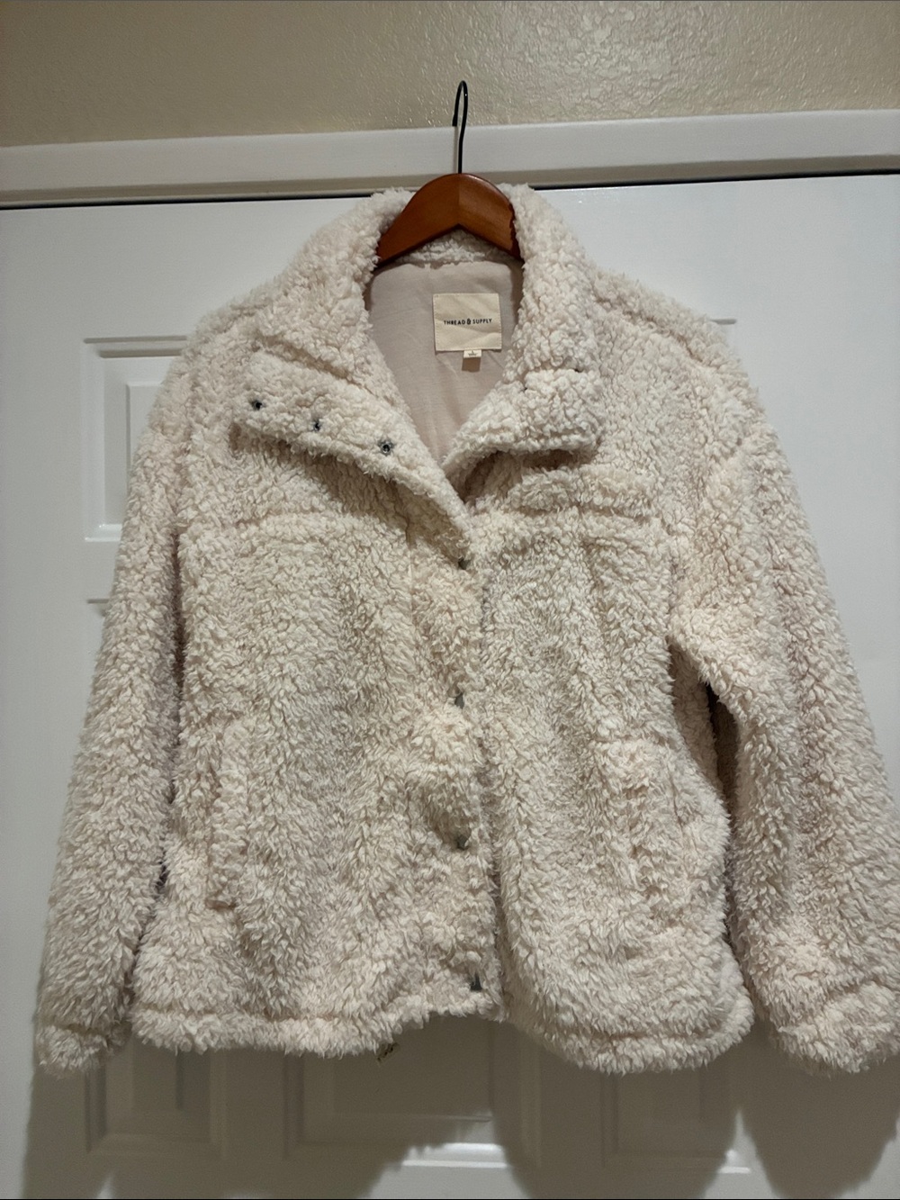 Thread & Supply Cream Teddy Sherpa Jacket